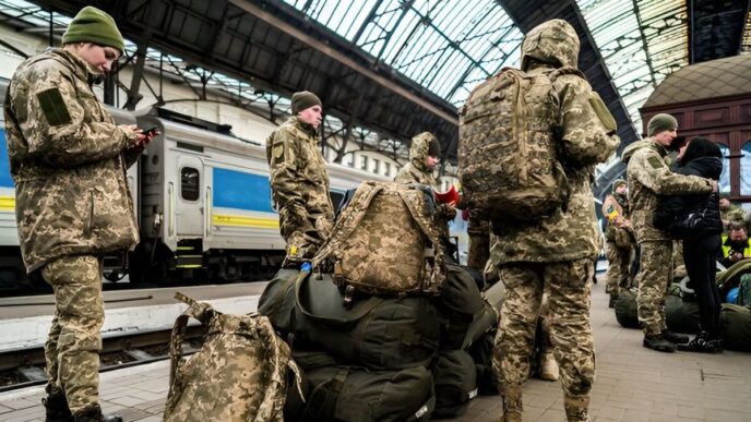 Мобілізовані на вокзалі