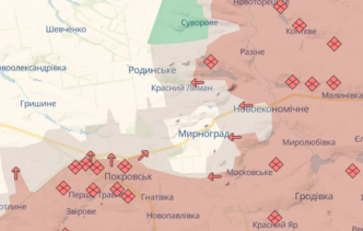 Мирноград з дорогами в сірій зоні