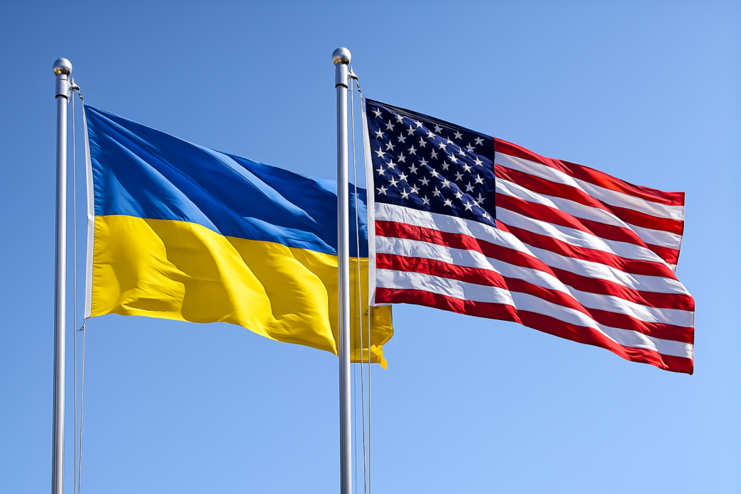 Прапори України та США