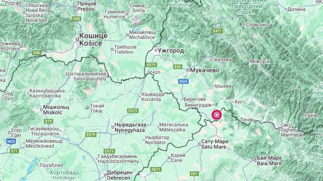 Мапа Закарпаття з сайту ГЦСК