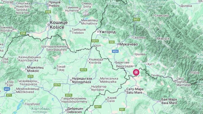 Мапа Закарпаття з сайту ГЦСК