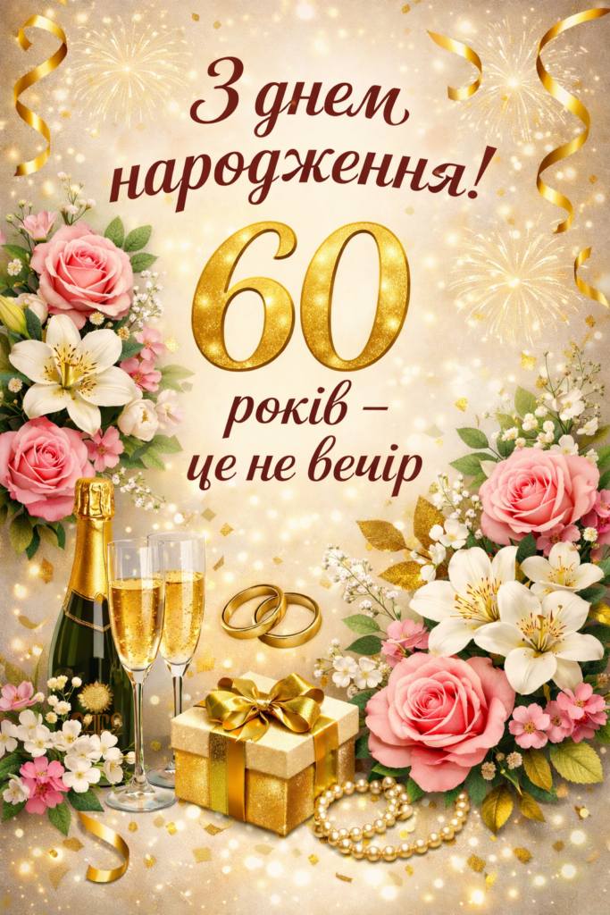 привітання з 60 річчям прикольні