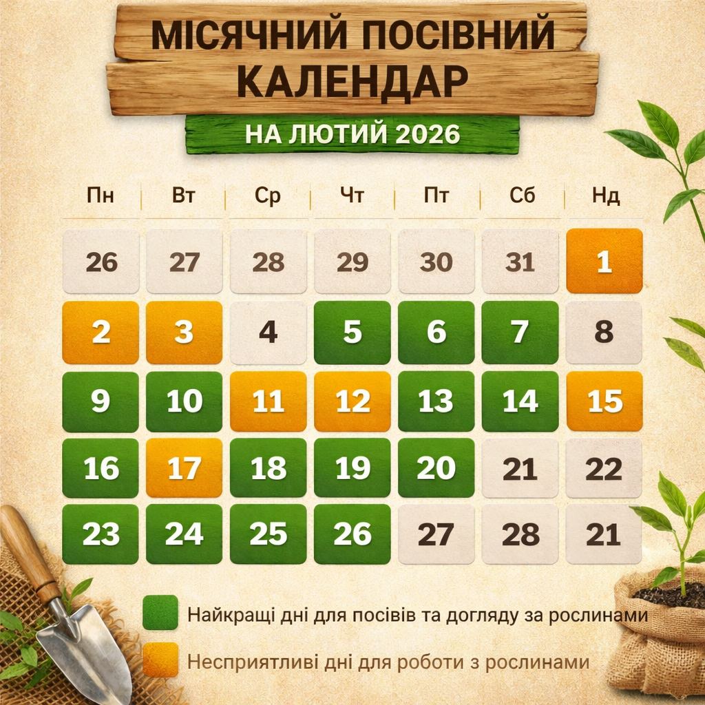 посівний календар на лютий 2026 для розсади посівний календар на лютий 2026 для розсади