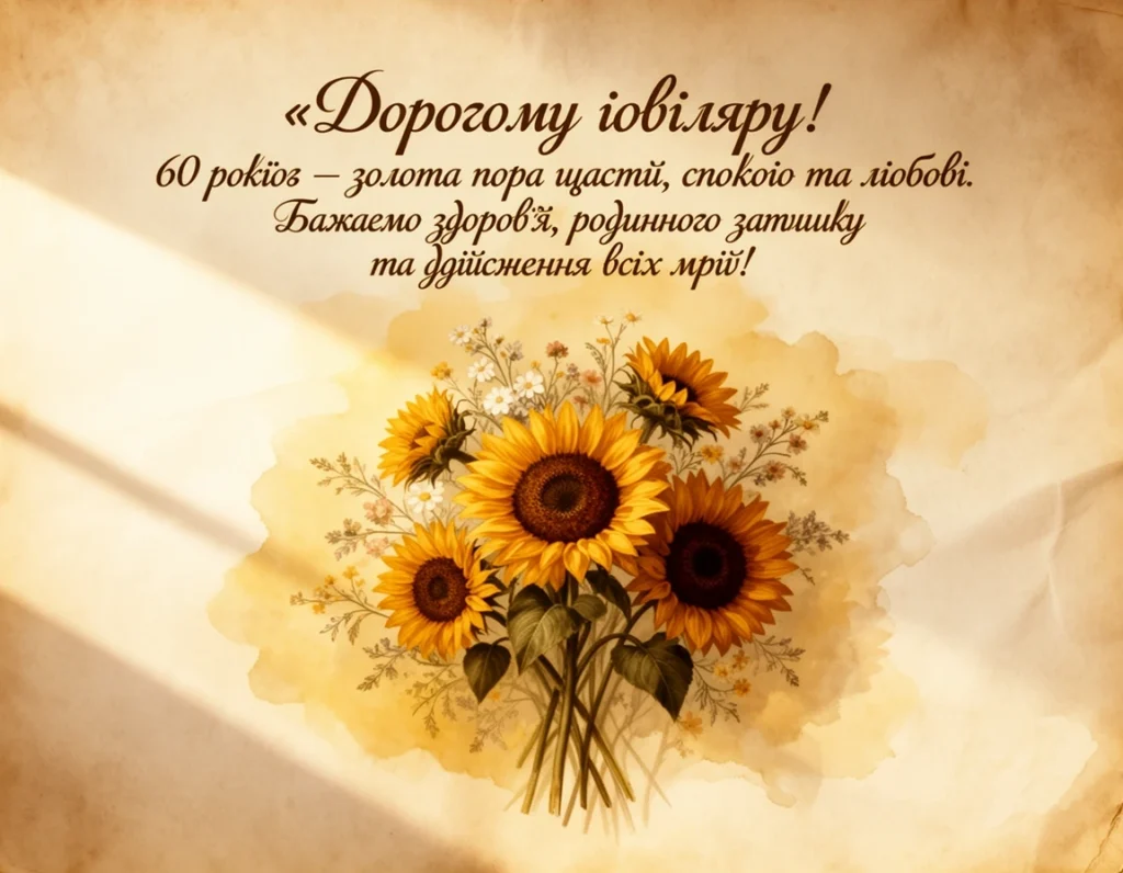 привітання з 60 річчям