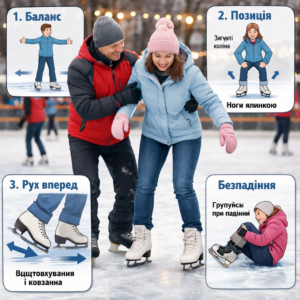 як навчитися кататися на ковзанах