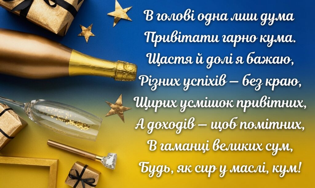 Привітання з днем народження кума та куму 2026: найкращі вірші та теплі слова 3