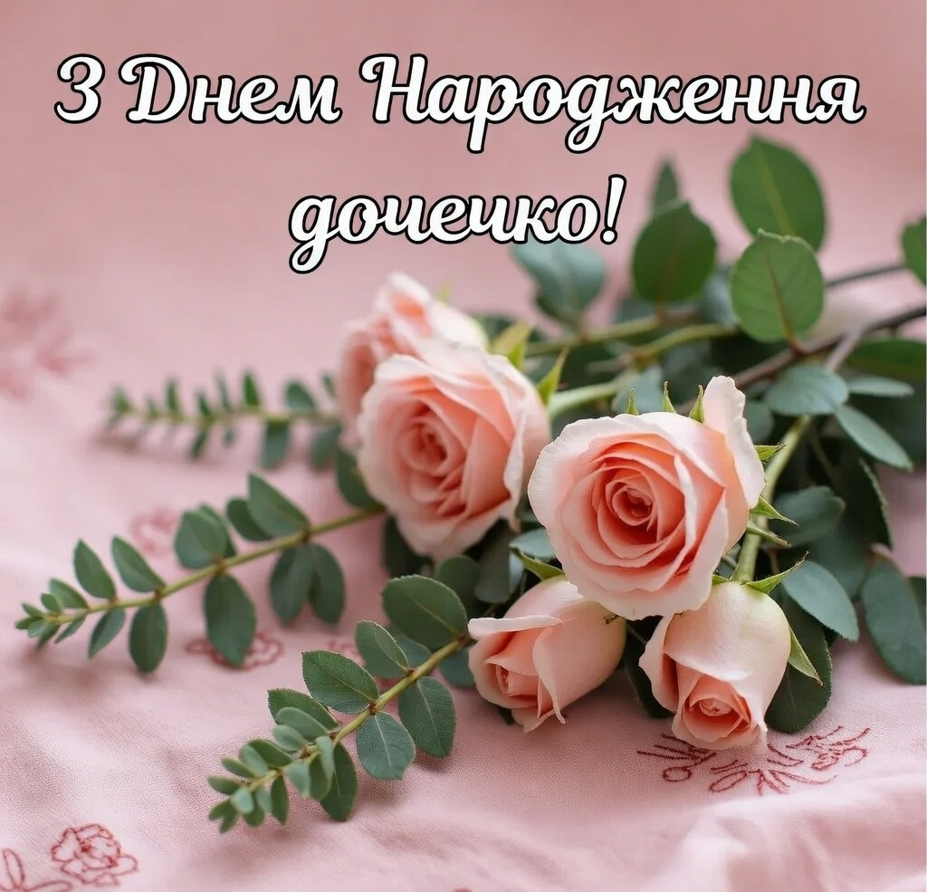 вітання з днем народження донечки
