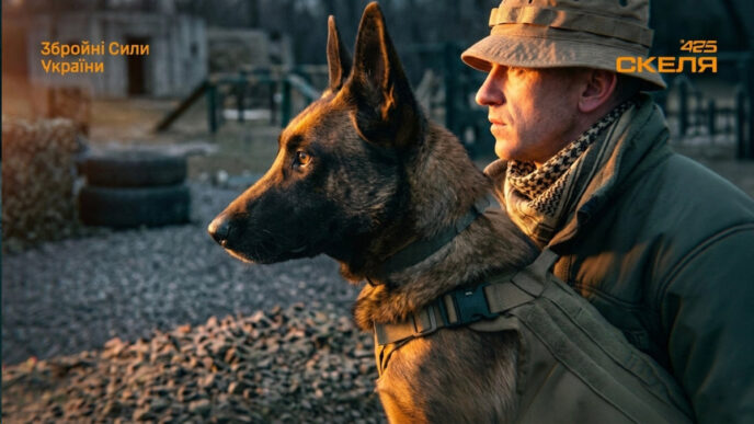 Чотирилапий психолог: як пес Тоні з полку «Скеля» допомагає бійцям 23