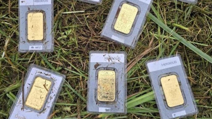У Німеччині під час косіння газону виявили десять золотих злитків вартістю 40 000 євро 13