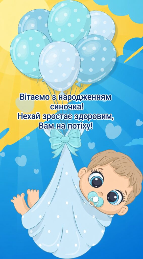 20 найкращих привітань з народженням синочка. Зворушливі слова, вірші та листівки 11