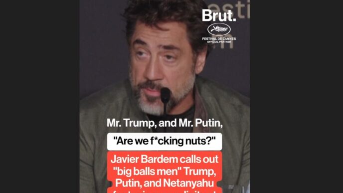 «Ми що, з’їхали з глузду?»: Хав’єр Бардем жорстко розніс Трампа, Путіна та Нетаньяху в Каннах 12 «Ми що, з’їхали з глузду?»: Хав’єр Бардем жорстко розніс Трампа, Путіна та Нетаньяху в Каннах 11