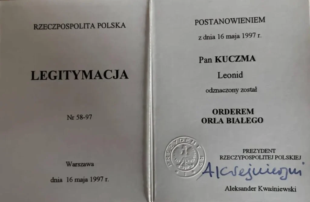 Кучма відмовився від ордена Білого Орла: солідарність із Зеленським у розпалі скандалу 5
