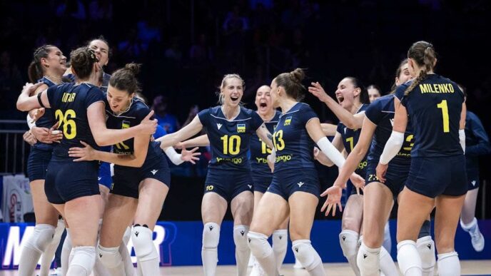 Українська жіноча збірна волейболу здобула першу перемогу в Лізі націй 8 Українська жіноча збірна волейболу здобула першу перемогу в Лізі націй 7
