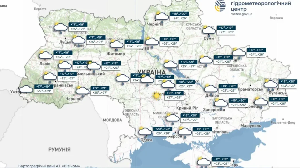 Прогноз погоди в Україні на 15 липня 2026 р.: температура, дощі та грози 3