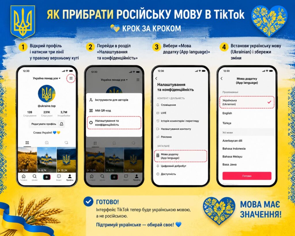 Як прибрати російські ролики в TikTok. Повний гайд 5