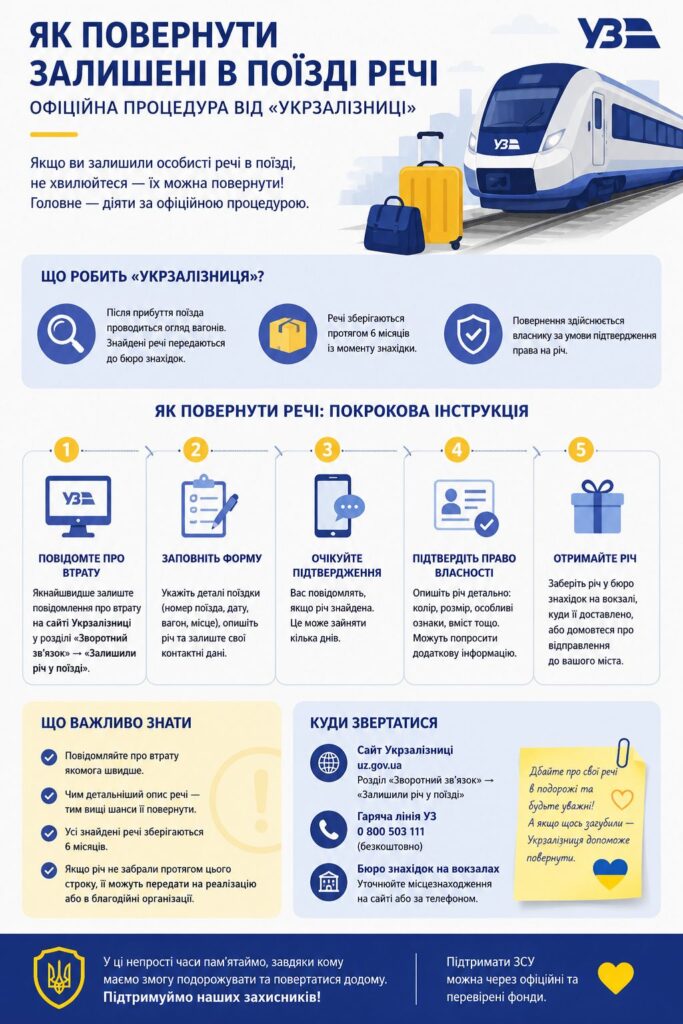 Як повернути залишені в поїзді речі: офіційна процедура Укрзалізниці 6 Як повернути залишені в поїзді речі: офіційна процедура Укрзалізниці 5