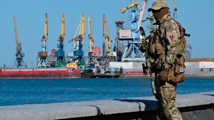 Окупаційні сили у Криму підготовлюються до захисту від можливої десантної операції ЗСУ 16 Окупаційні сили у Криму підготовлюються до захисту від можливої десантної операції ЗСУ 15