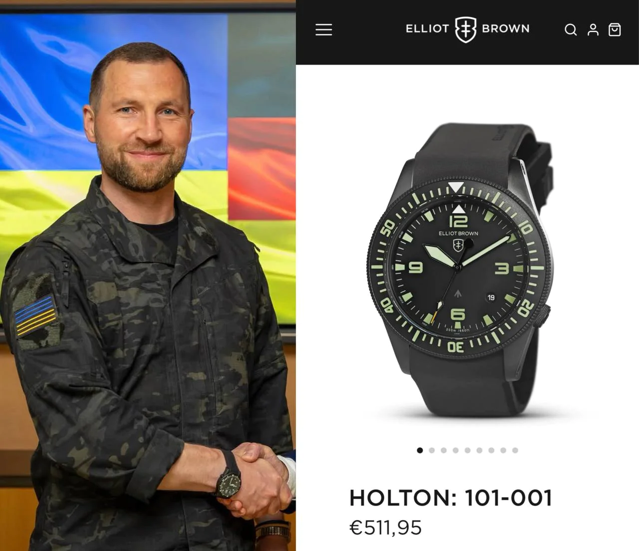 Міністр оборони Хмара показав військовий годинник Elliot Brown (фото) 11