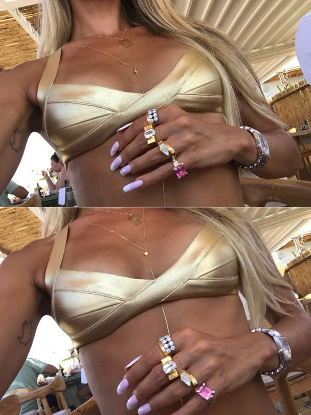 Bad Gyal у золотому бікіні: пляжна фотосесія, татуювання та стильні аксесуари 13
