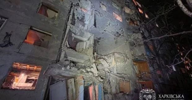 Удар КАБ по багатоповерхівці в Харкові: 20+ постраждалих, діти 17