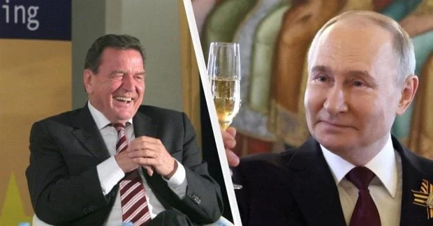 Путін відсвяткував 74‑річчя у колі колишнього канцлера Німеччини Гергардом Шредером 13