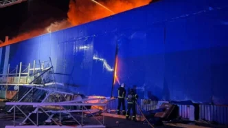 Атака дронів РФ на «Епіцентр» в Умані 373