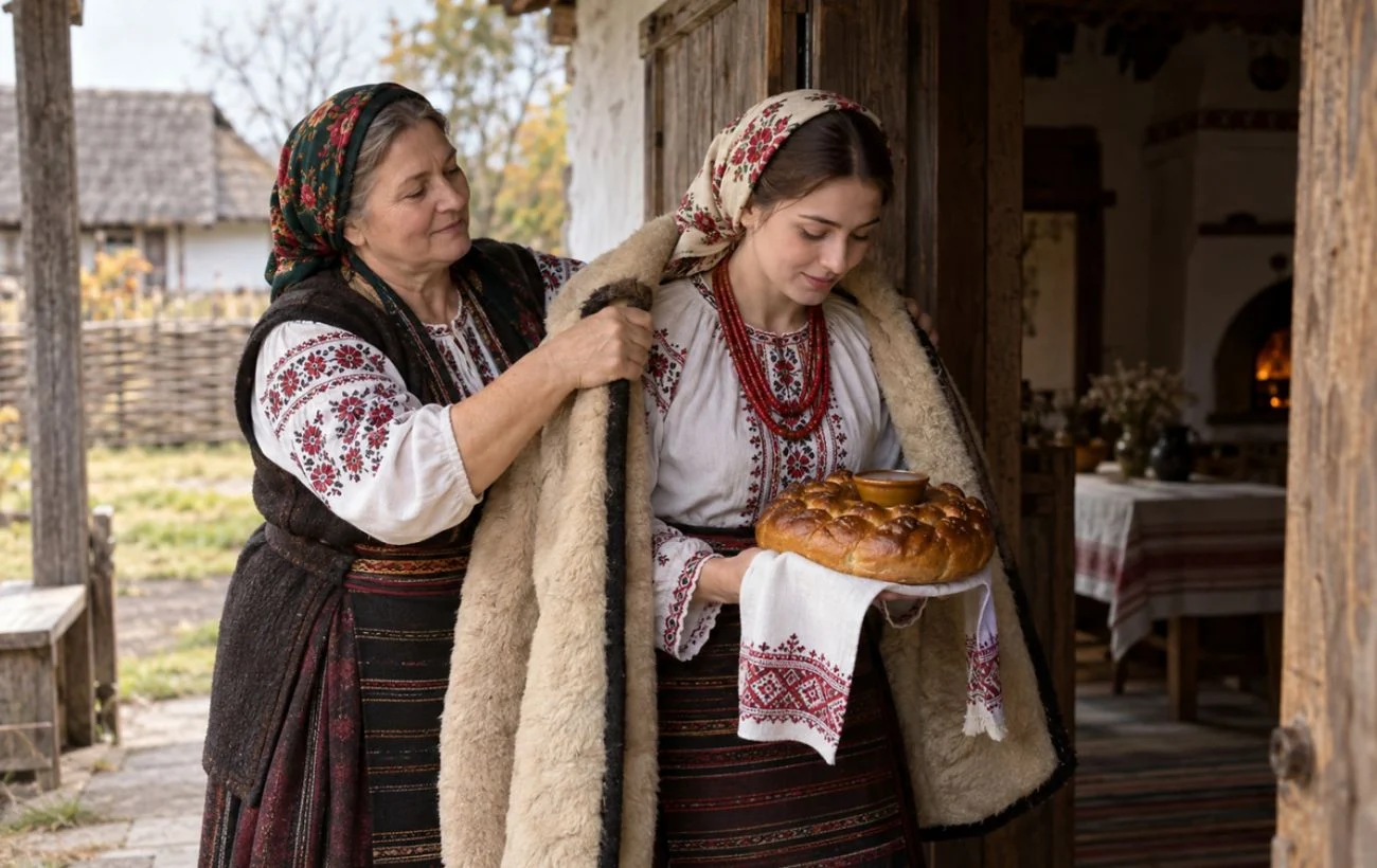 Українські народні звичаї свекрухи і невістки: обряди з кожухом, хлібом і калачем 43