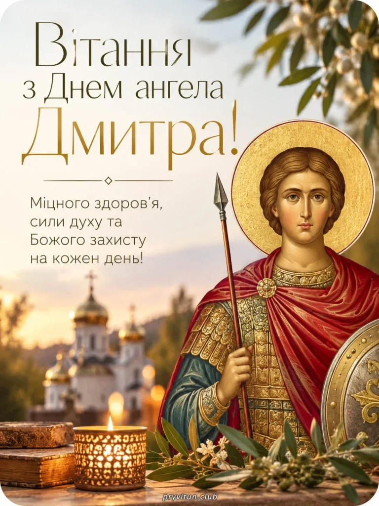 Привітання з Днем ангела Дмитра: вірші, листівки, ідеї та побажання 12 Привітання з Днем ангела Дмитра: вірші, листівки, ідеї та побажання 11